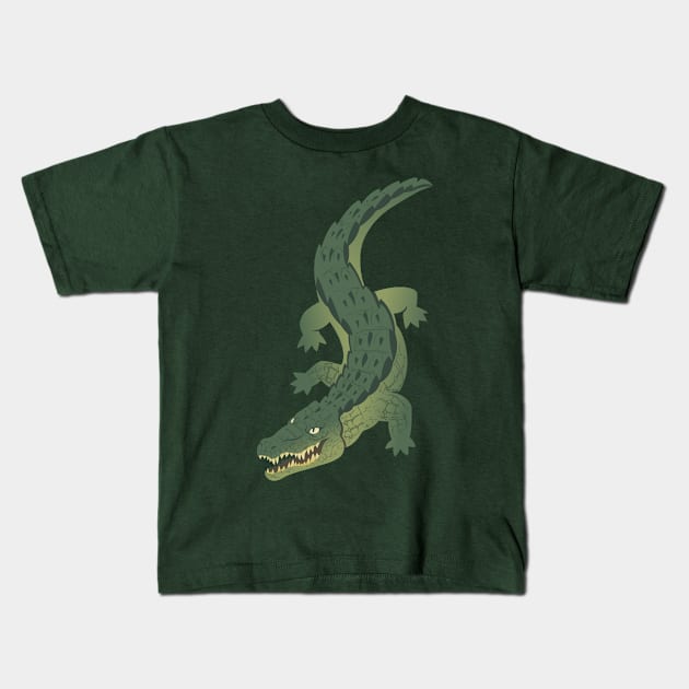 Crocodile 1 Kids T-Shirt by Rubtox